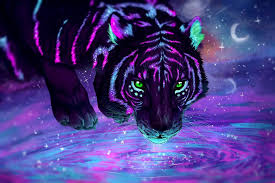 Neon Animal Abstract Android Iphone Desktop Hd Backgrounds Wallpapers 1080p 4k 106688 Hdwallpapers Androidw Tiger Art Tiger Wallpaper Fantasy Art