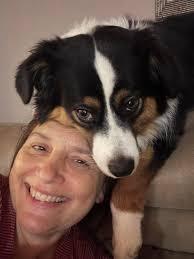 A picture of my girl in the dining/kitchen area
