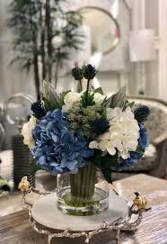 Various colors of hydrangeas take on a stately elegance when grouped together in a tall vase. Rosecliff Heights Hydrangea Floral Arrangement In Vase Reviews Wayfair Ca