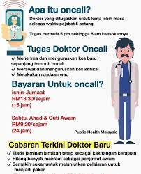 Membuat jalan anda ke ward. Public Health Malaysia Jika Anda Pernah Masuk Ke Hospital Pasti Anda Pernah Lihat Seorang Doktor Yang Bekerja Dari Pagi Sehinggalah Keesokan Hari Itulah Doktor Oncall Jika Anda Rasa Doktor Mendapat Imbuhan