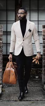 Black Blazer Khaki Pants Brown Shoes Pin On Dapper Lifestyle