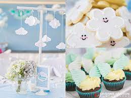 Mocsicka heaven sent baby shower backdrop angel wings prince baby shower party decorations 7x5ft vinyl heaven sent boy baby shower party banner photography background. Heaven And Angel Themed Party One Charming Day Baby Birthday Themes Angel Baby Shower Baby Shower Party Decorations
