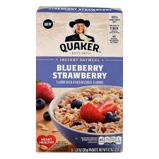 Quaker instant oatmeal nutrition label. Save On Quaker Instant Oatmeal Blueberry Strawberry 6 Ct Order Online Delivery Giant