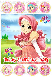 Anak muslim kartun png 2 png image. Edible Image Ana Muslim For Muslimah Kek Aisha Puchong Jaya
