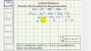 The local maximum (also called the relative maximum) is the largest value of a function, given a certain range. Ex Find The Critical Numbers Of A Cubic Function Youtube