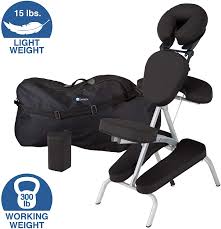 Amazon Com Earthlite Portable Massage Chair Package Vortex Portable Compact Strong And Lightweight Incl Carry Case Sternum Pad Strap 15lbs Black Health Personal Care