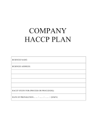 company haccp plan uk in word and pdf formats