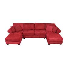 Sectional sofas online market with greatest options of sectional sofas. 85 Off Macy S Macy S U Shaped Red Double Chaise Sectional Sofas