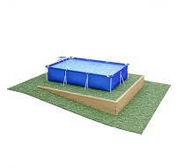 Base de piscine hors-sol pour terrain en pente / 4,125 m x 4,125 m x 0,65 m