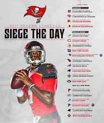 The 2017 Buccaneers Schedule Is Here Season Opener Dolphins Tnf Home Vs Patriots Mnf Home Vs New England Patriots Nfl Football Schedule New York Giants