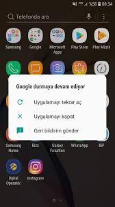 Ayarlar altından uygulamala başlığını açıyoruz Google Durduruldu Hatasi Veriyor Gmail Toplulugu