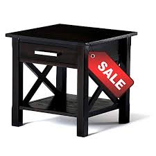 Country End Table Chairside With Drawer And Open Shelf Small Wooden Low Display Side Accent Hall Dark Walnut Brown End Table Open Shelving Drawers End Tables