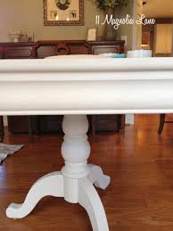 White Chalk Painted Dining Room Table Monogrammed Chairs With Images Painted Dining Room Table