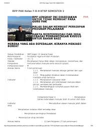 Rpp pai pendidikan agama islam kelas 8 kurikulum 2013 revisi 2017 hallo sahabat data rpp guru revisi pada artikel yang anda baca kali ini dengan judul rpp pai pendidikan rpp silabus promes pai kelas 3 mi kurikulum 2013 revisi 2019. Rpp Pak Kelas 7 8 9 Ktsp Semester 2 Pdf