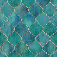 Teal black and gold paintings. Vintage Decorative Moroccan Seamless Pattern With Gold Contour Stock Photo Picture And Royalty Free Image Image 104335574