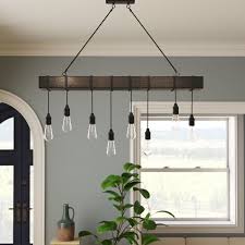 Birch Lane Viraj 8 Light Kitchen Island Bulb Pendant With Nylon Accents Reviews Wayfair
