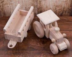 Holzautospielzeug Traktorspielzeug Anhanger Building Anhnger Traktor Layouts Grosses Train Mo Spielzeug Traktor Umweltfreundliches Spielzeug Spielzeug