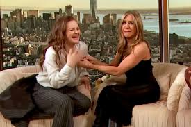 Drew Barrymore Has First Hot Flash — with Jennifer Aniston by Her Side