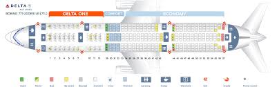 Seat Map Boeing 777 200 Delta Airlines Best Seats In Plane