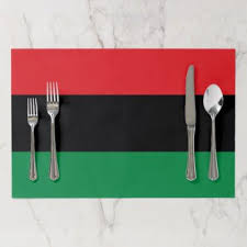 Pan African Unia Flag Paper Placemat Zazzle Com Placemats Pan African Flag Sheet Of Paper
