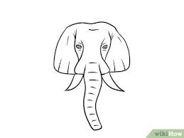 Gambar sketsa gajah nampak depan. 4 Cara Untuk Menggambar Gajah Wikihow