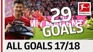 All Goals Robert Lewandowski In The 2017 18 Bundesliga Season