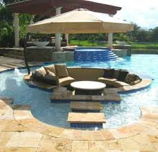 Fire Pit In Middle Of Pool Dream Backyard My Dream Home Dream House