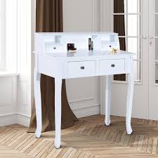 See more ideas about dressing table design, table design, dressing table. Homcom Dressing Table Vanity Make Up 4 Drawers Dividers Console Desk Bedroom Furniture Nightstand Cosmetic Storage