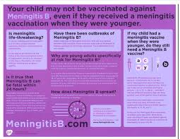 The meningitis vaccine for meningococcal disease comes in two forms. Hancock County Health Department