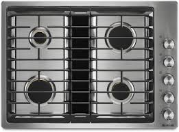 Shop for gas cooktops at appliancesconnection.com. Jennair Jgd3430gs 30 Inch Gas Cooktop With 4 Sealed Burners Continuous Grates 17 000 Btu Ultra High Output Burner 5 000 Btu Ultra Low Output Burner 3 Speeds Jx3 Downdraft Ventilation System Prop 65 Ada Compliant And Ul Certified