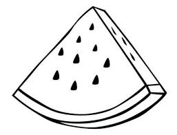 A Slice Of Watermelon Coloring Sheet Fruit Coloring Pages Fruits Drawing Apple Art