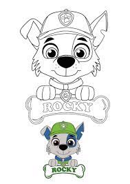 These alphabet coloring sheets will help little ones identify uppercase and lowercase versions of each letter. Paw Patrol Rocky Coloring Page With Preview Paw Patrol Coloring Pages Paw Patrol Rocky Free Printable Coloring Sheets
