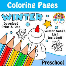 Free winter s snowy houses5e56. Winter Coloring Pages Preschool Kinder By Pre K Dots Tpt