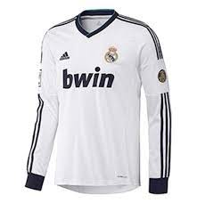 Print your name in official style. Buy Official 2012 13 Real Madrid Adidas Long Sleeve Home Shirt