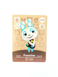 Animal crossing uploaded by baron o beefdip. Animal Crossing Amiibo Card Francine 299 Mercari Animal Crossing Amiibo Cards Animal Crossing Animal Crossing Characters
