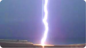 Depicted as a jagged yellow bolt. Danger High Voltage Insane Lightning Bolt Strikes Beach Youtube