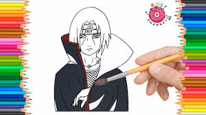Learn how to draw itachi pictures using these outlines or print just for coloring. How To Draw Uchiha Itachi Naruto Coloring Page Coloring Book Colors Kids Channel Youtube