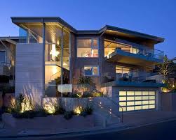 Idee De Decoration Pour Une Facade De Maison Design A Deux Etages Et Plus Avec Un Revetement Mixte Et Un Exterieur Moderne Maison De Verre Modele Architecture