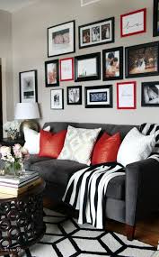 Green paint with gray furniture, a few fun pops of lime ( whiltonlocks) even small accents like a thermostat counts. How To Update Your Gallery Wall For Valentine S Day On A Budget This Is Our Bliss Red Living Room Decor Living Room Red Black Living Room Decor