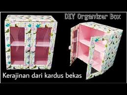 Kerajinan Dari Kardus Bekas Kotak Penyimpanan Serbaguna Diy Organizer Box Youtube Di 2020 Kardus Kotak Simpanan Kotak