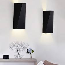 Contemporary Simple Artistic Metal Single Light Up Down Wall Light Sconce In Black Indoor Sconces Wall Lights Lighting