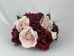 Artificial Wedding Flowers Package Blush Pink Burgundy