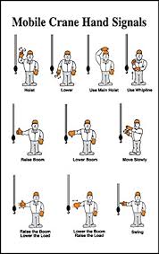A crane operator should always move loads according to the established code of signals, and use a signaler. Accuform Signs Lkc204m Double Sided Plastic Wallet Card Mobile Crane Hand Signals 3 3 8 Length X 2 1 8 Width Amazon Com Industrial Scientific