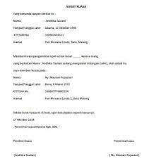 Contoh Surat Kuasa Pengambilan Wesel Surat Kuasa Surat The Rules