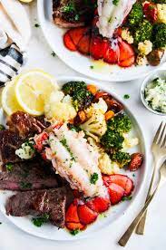 Steak and lobster used to serve unlimited salad and fries. Surf And Turf Steak And Lobster Tail For Two Aberdeen S Kitchen