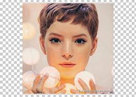 Hair is curled, teased and sprayed into place; Pixie Cut Hairstyle Short Hair Bob Cut Bangs Png Clipart Bangs Beauty Beehive Bob Cut Brown
