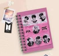 DI-KRAFT Unruled Paper BTS Theme Graphic Printed Journal Diary Spiral  Notebooks Wire Bound Memo Notepads Diary Notebooks Planner (Design 13) : ...