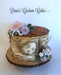 Rustic Birch Tree Wedding Cake Rustic Birch Tree Stump Engagement Cake Tree Stump Cake Wedding Cake Rustic Engagement Cakes