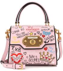 Dolce Gabbana Welcome Leather Shoulder Bag Inspired By Vintage Designs Dolce And Gabbana Handbags Fall Handbags Dolce And Gabbana