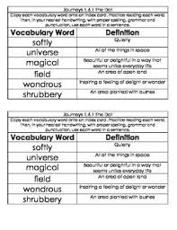 Journeys First Grade Unit 6 Oral Vocabulary Words Definitions Assignment Journeys First Grade Vocabulary Words Vocabulary